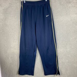 Nike Track Pants Mens Medium Blue Basketball Winter Outdoor‎ Gym Run Ankle Zip
